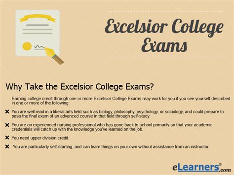 excelsior college exams for credit