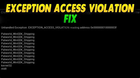 Exception Access Violation Chivalry 2