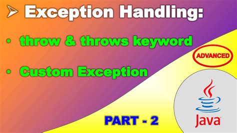 Exception Handling In Java Using Throws Keyword