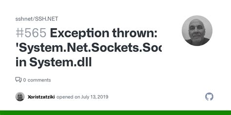 Exception Thrown 'System.net.sockets.socketexception' In System.private.corelib.dll