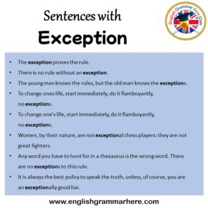 Exception Word Example