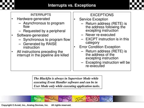 Exceptions Vs Interrupts