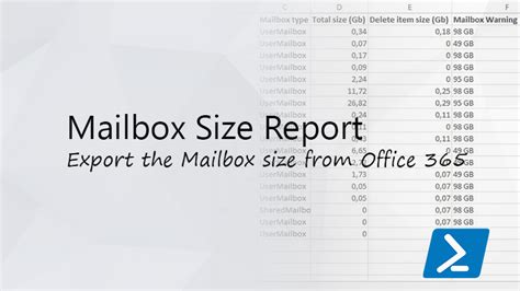 exchange 365 mailbox size report