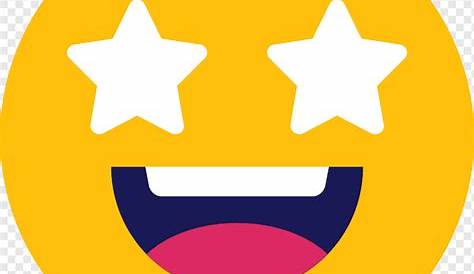 Emoji, excited, face, smile, stars icon Free download