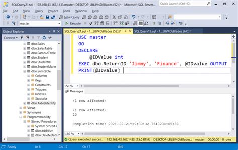 execute insert stored procedure in sql server