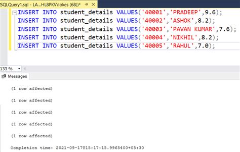 execute procedure in sql developer