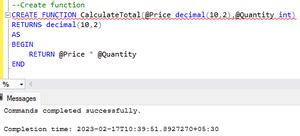 execute scalar function in sql server c#
