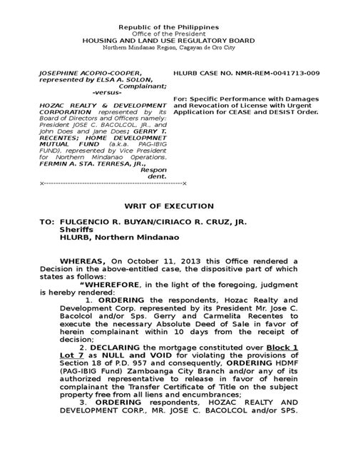 execution case meaning