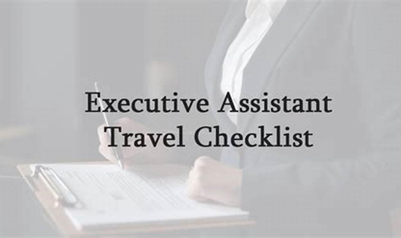 executive assistant travel planning