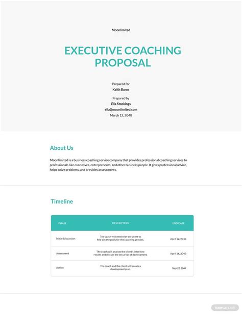 Executive Coaching Proposal