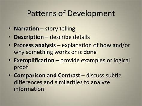 exemplification pattern of development examples