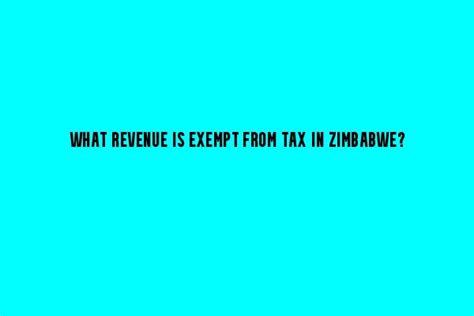 exempt income in zimbabwe