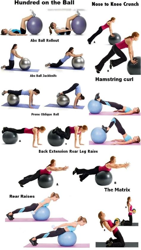 Easy Exercise Ball Workout for Beginners Ball exercises