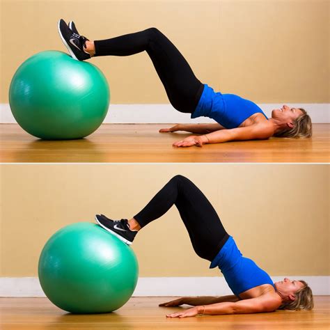 Exercise Ball Lying Hamstring Curl