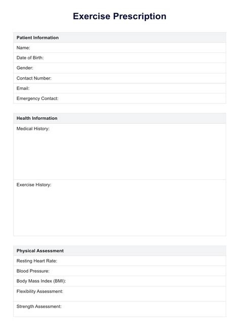 Exercise Prescription Pdf