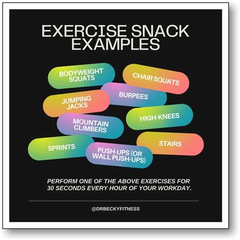 Exercise Snacks Examples