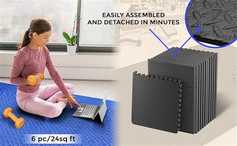 Exercise Training Puzzle Mat With Foam Interlocking Tiles