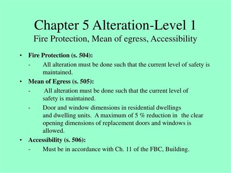 existing building code alteration levels