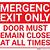 exit only sign printable