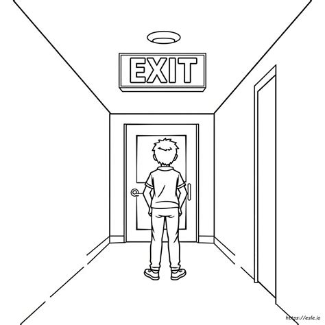 Exit 4 Coloring Page