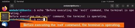 Exit Terminal Command Linux