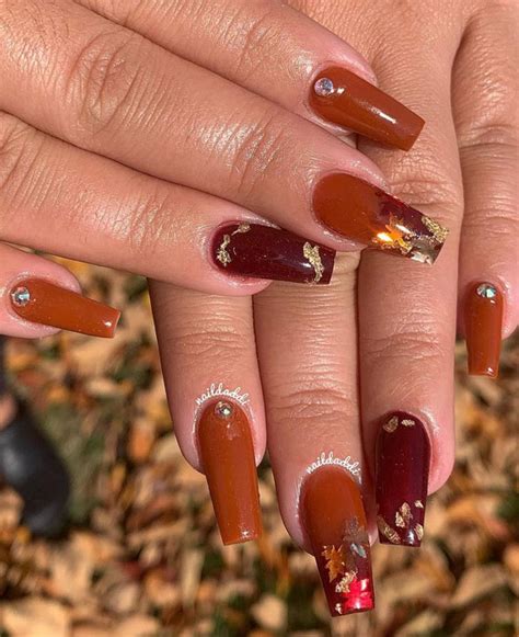 Exotic Fall Acrylic Nails