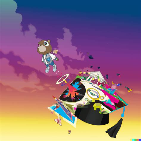 I've used an AI to expand the album cover art for Graduation r/Kanye