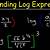 expand the logarithmic expression