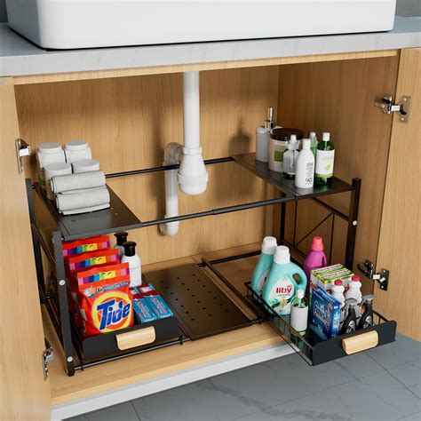 Expandable Under Sink Shelf