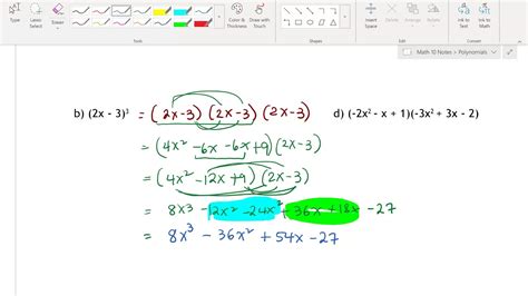 Expanding Polynomials Examples