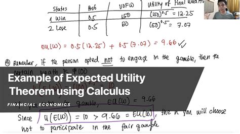 expected utility calculation formula
