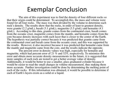 experiment conclusion example