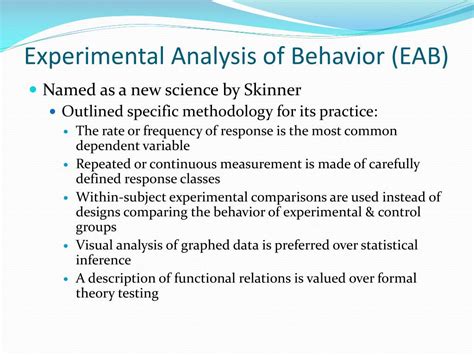 experimental analysis of behavior aba example