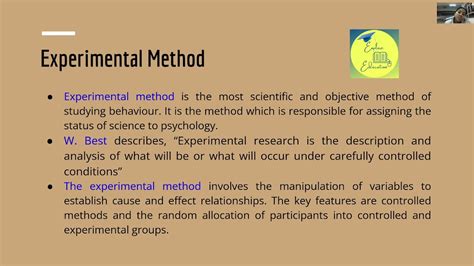 experimental method psychology