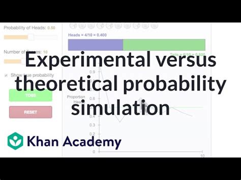experimental probability vs theoretical probability khan academy