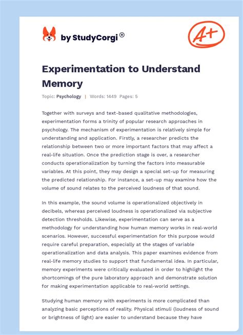 experimentation with understand