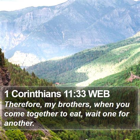 explain 1 corinthians 11:33