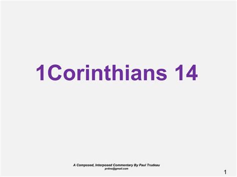 explain 1 corinthians 14