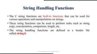 explain any three string handling function with example