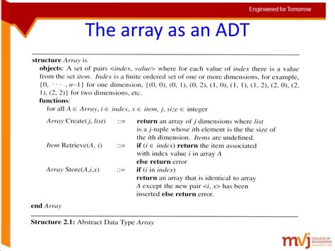 Explain Array As An Adt