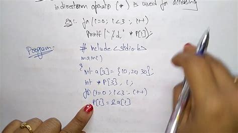 explain array of pointers with example program