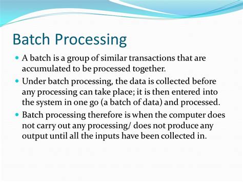 explain batch processing in computer