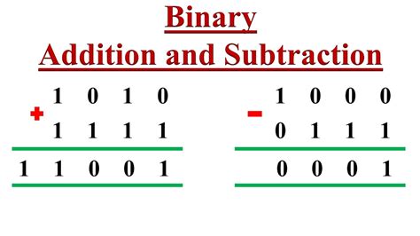 explain binary addition and subtraction with example