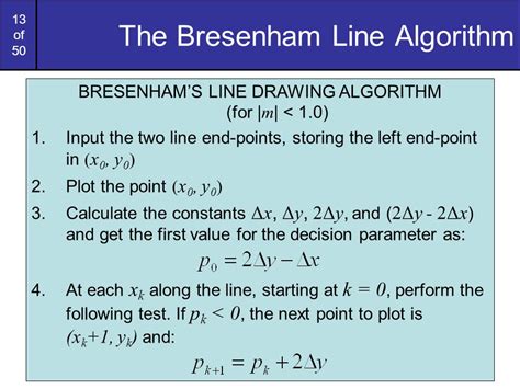 explain bresenham's line algorithm in computer graphics