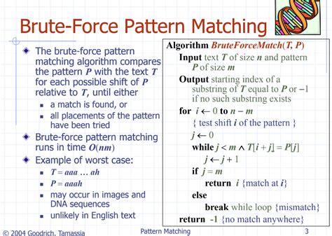 explain brute force pattern matching algorithm