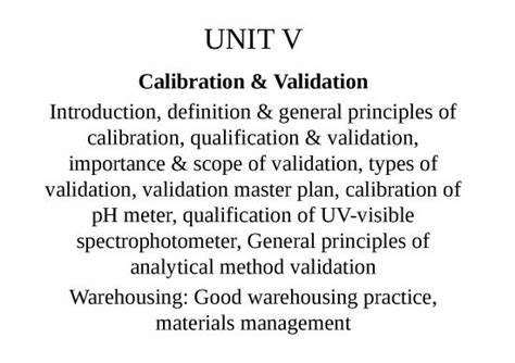 Explain Concept Of Calibration And Validation