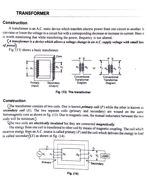 explain construction and working of transformer