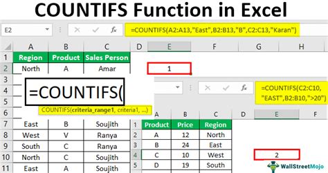 explain countif function in excel with example
