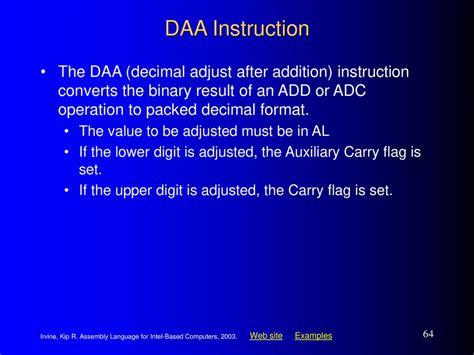 Explain Daa Instruction