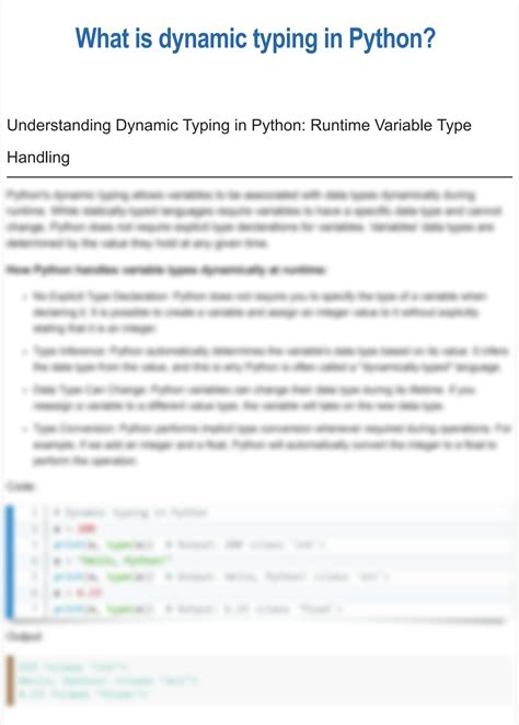 explain dynamic typing in python